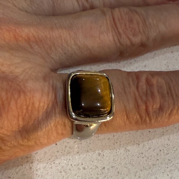 Unisex Tiger's Eye Ring Size 7